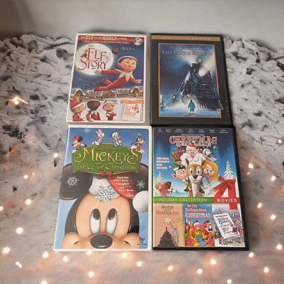 Childrens Christmas DVD Lot x 4 Elf Story Polar Express Mickey Twice Upon A Xmas - Picture 4 of 10